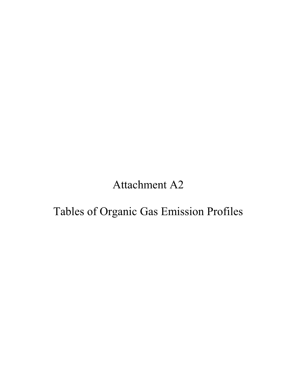 Organic Gas Speciation (Weight Percent)