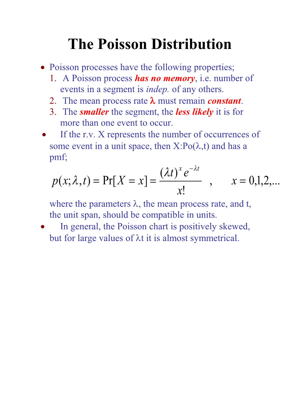 The Poisson Distribution