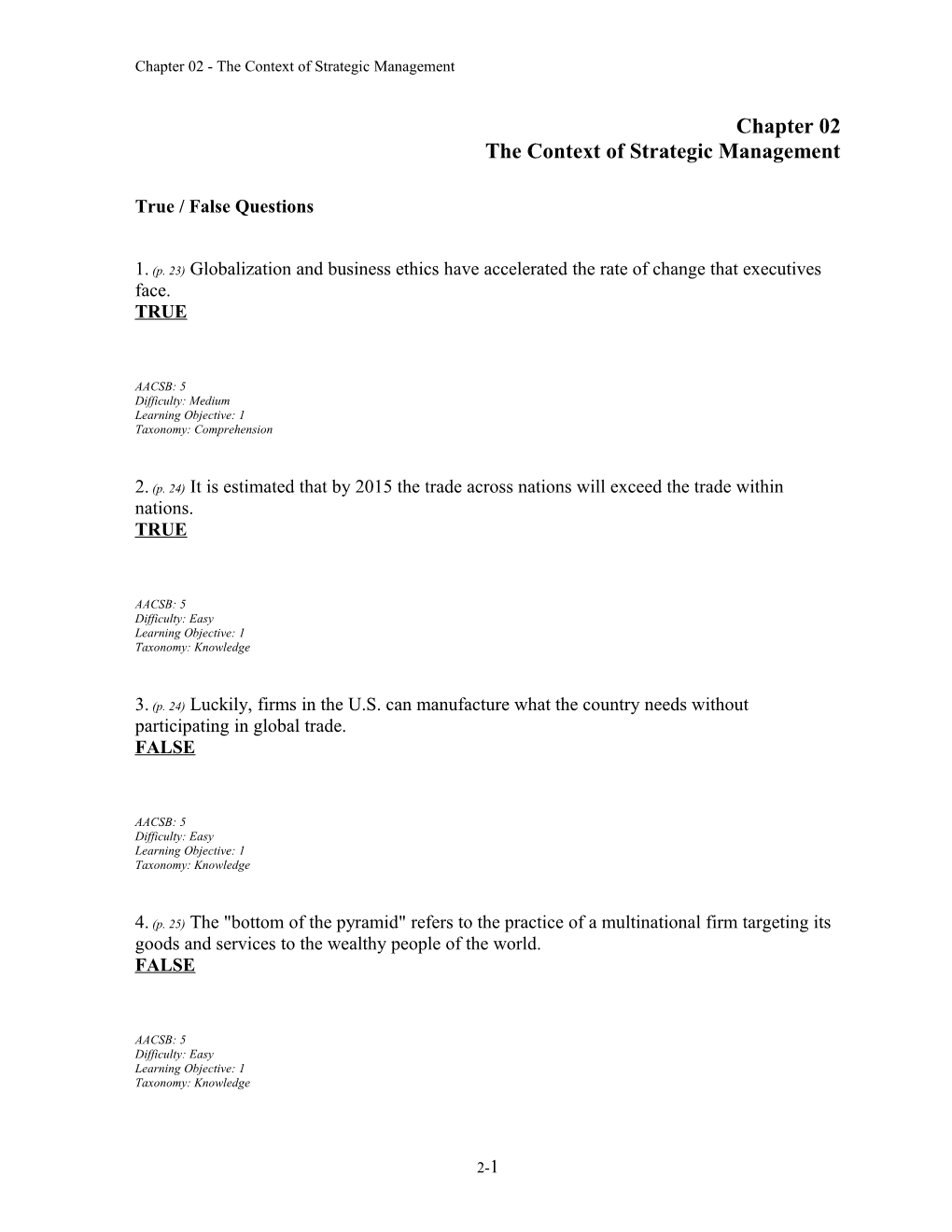 Chapter 02 the Context of Strategic Management