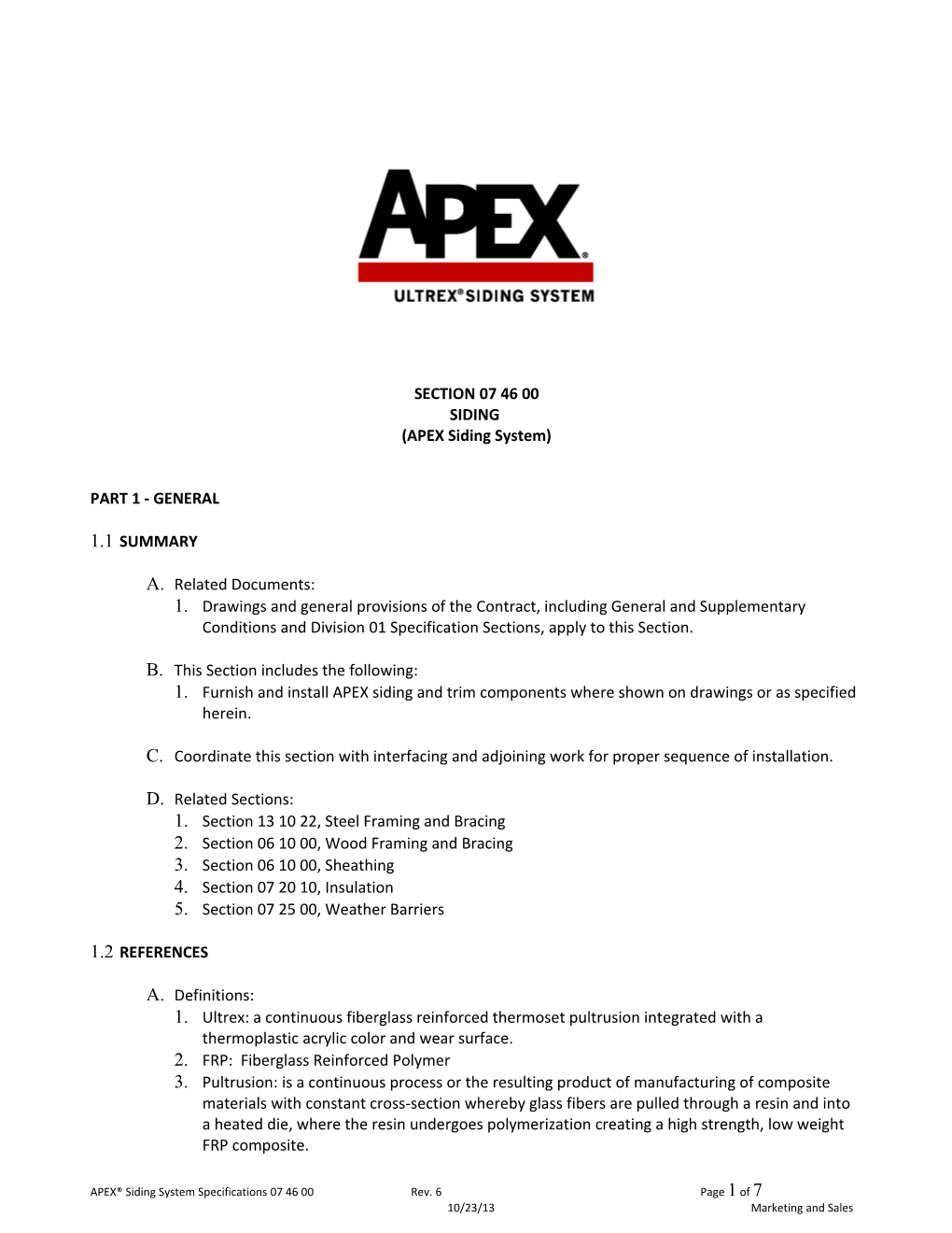 APEX Siding System