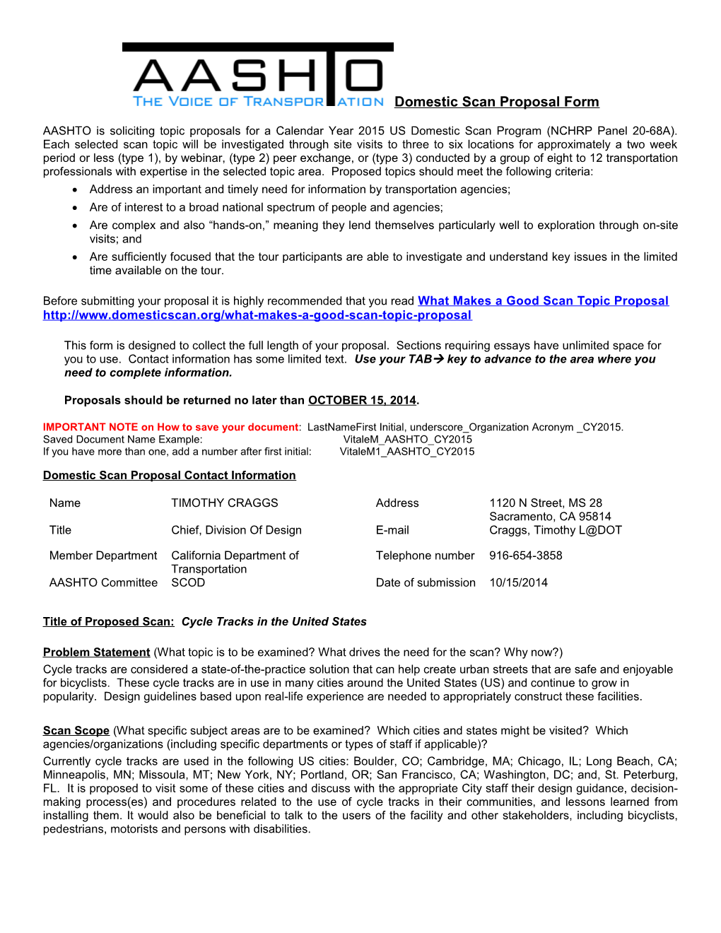 AASHTO Domestic Scan Proposal Form s3