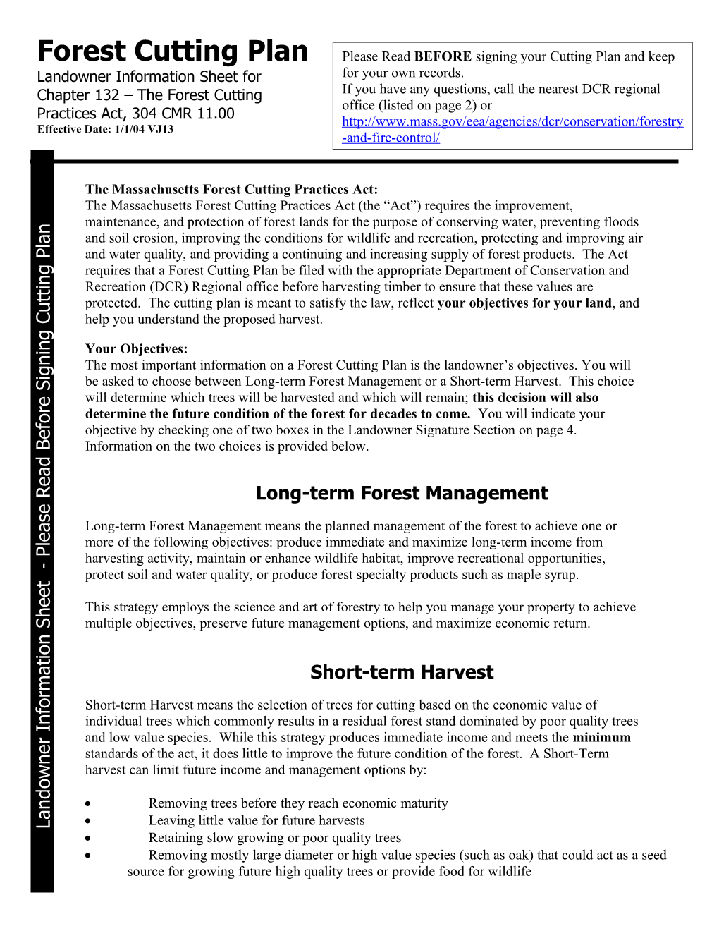 Long-Term Forest Management