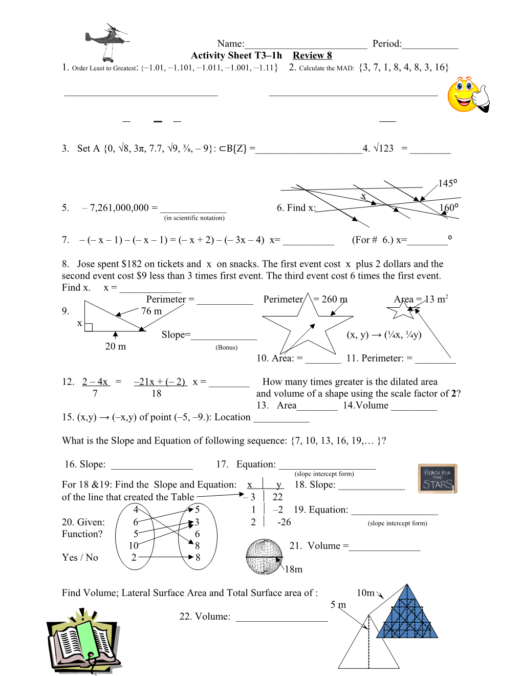 Activity Sheet T3 1H Review 8