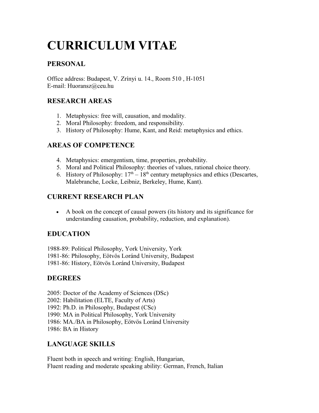 Curriculum Vitae s382