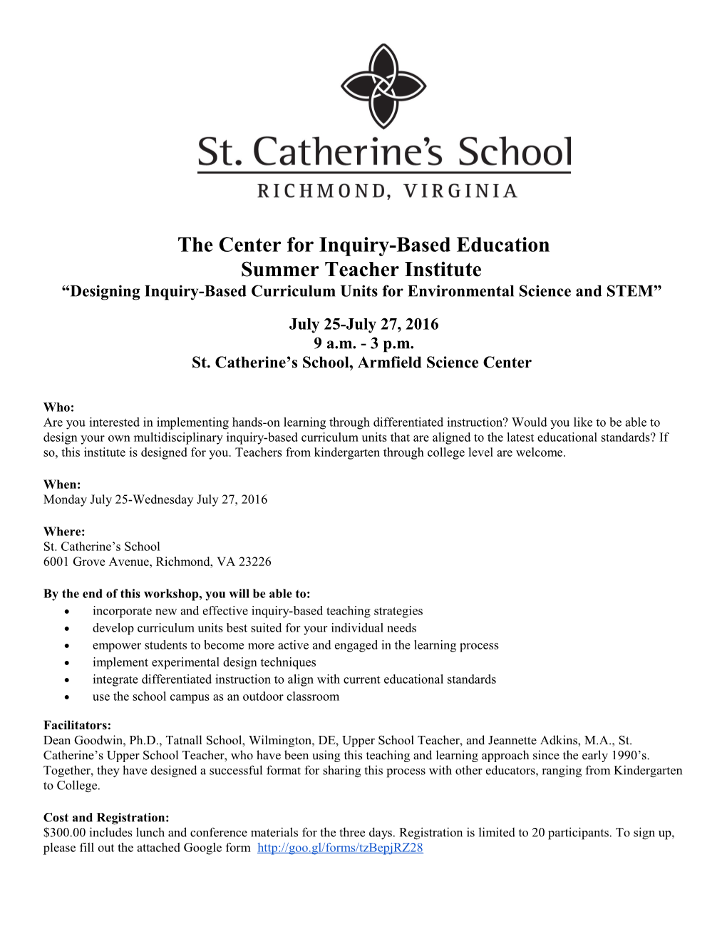 The Center for Inquiry-Based Education