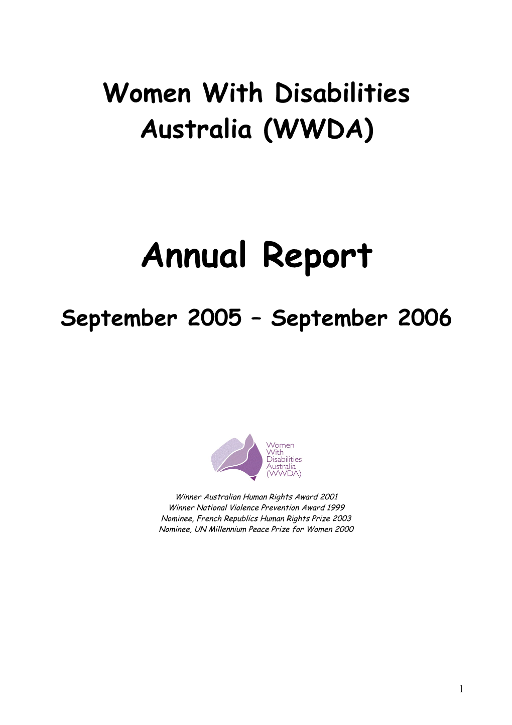 Women with Disabilities Australia (WWDA)