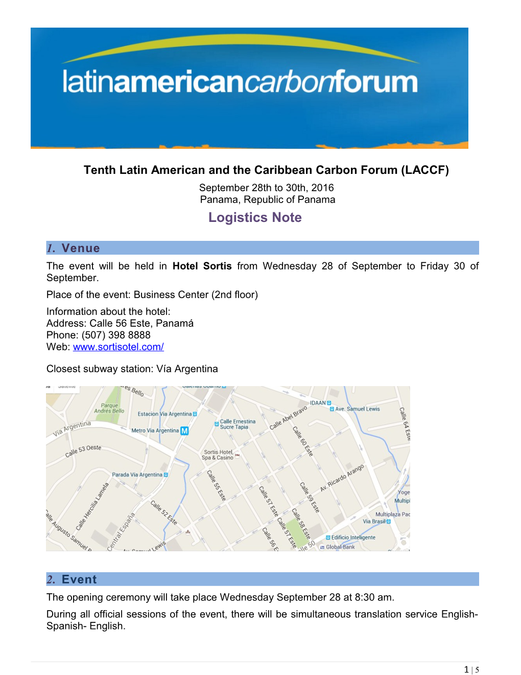 Tenth Latin American and the Caribbean Carbon Forum (LACCF)