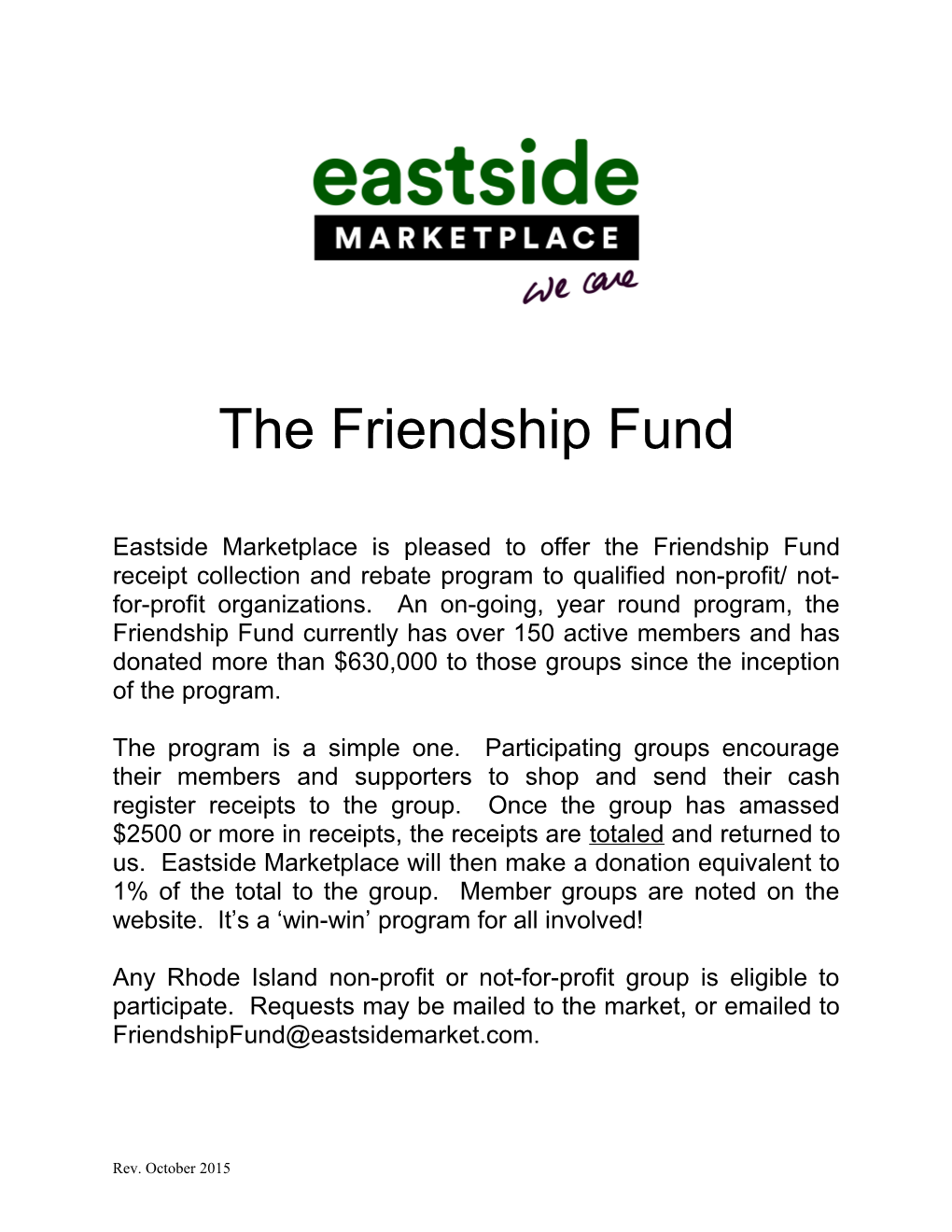 The Friendship Fund