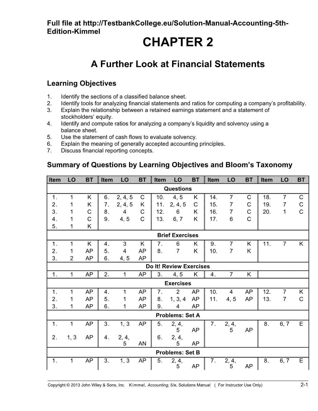 A Further Look at Financial Statements