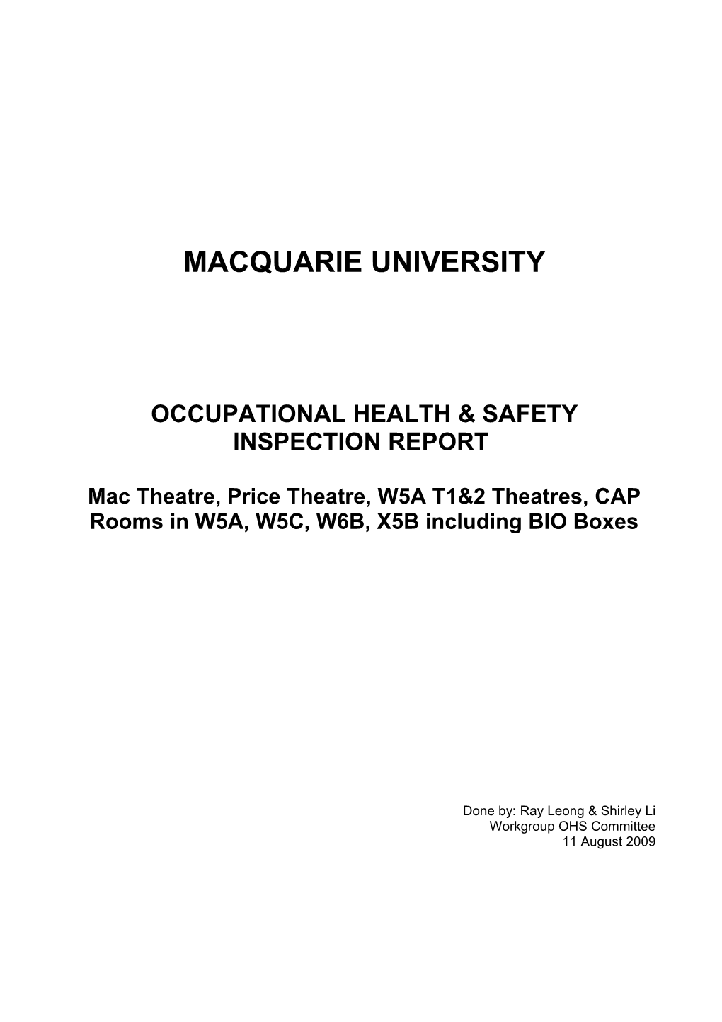 Macquarie University s1