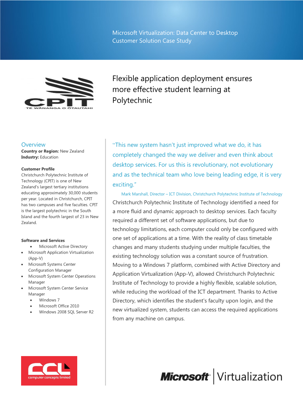 Metia CEP Flexible Application Deployment Ensures More Effective Student Learning at Polytechni