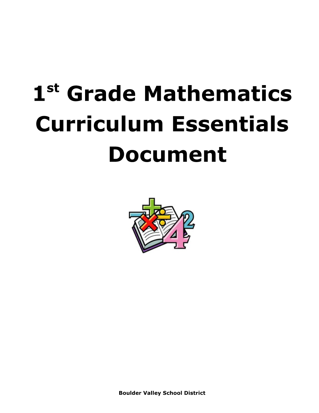 1St Grade Mathematics