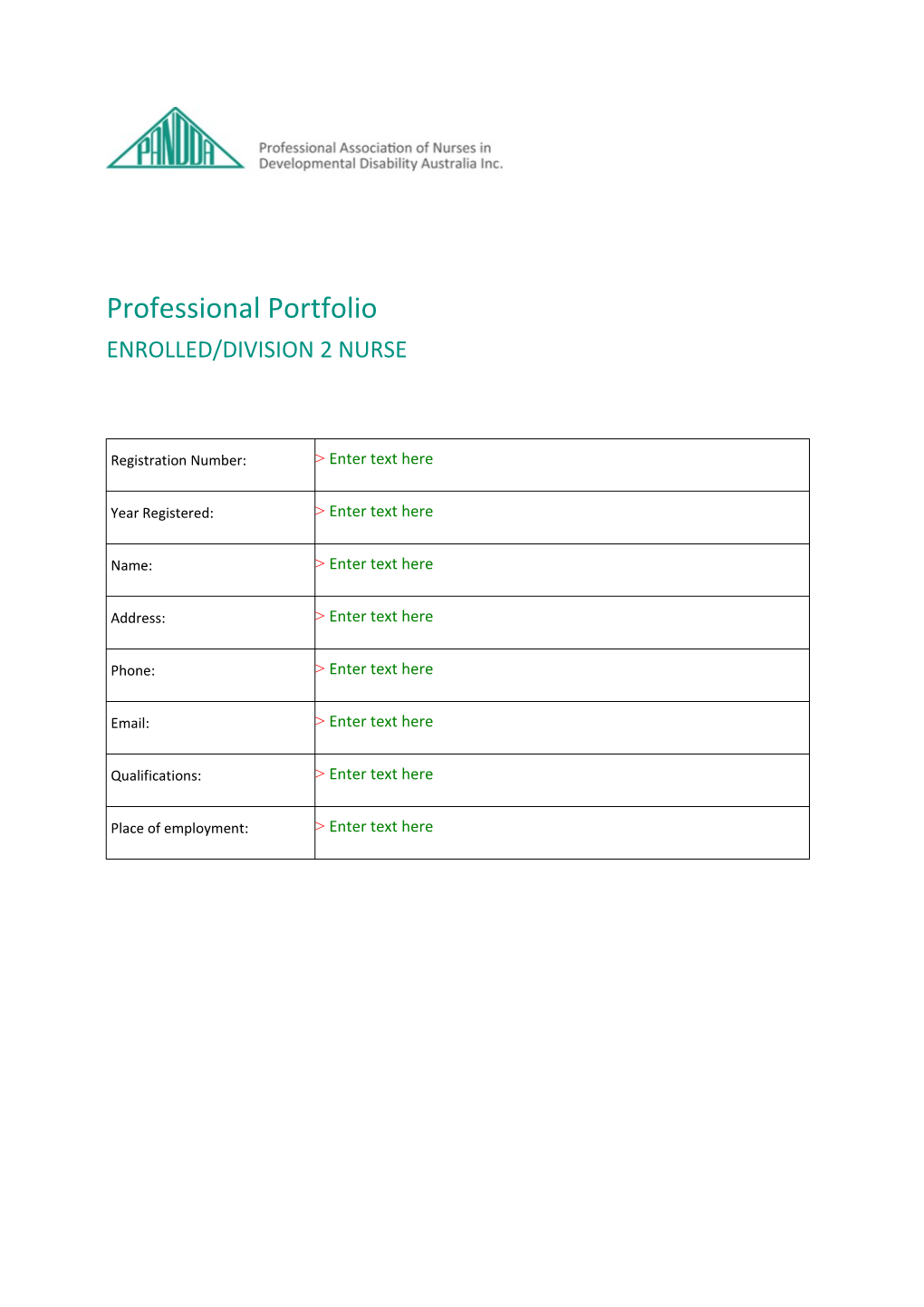 Professional Portfolio