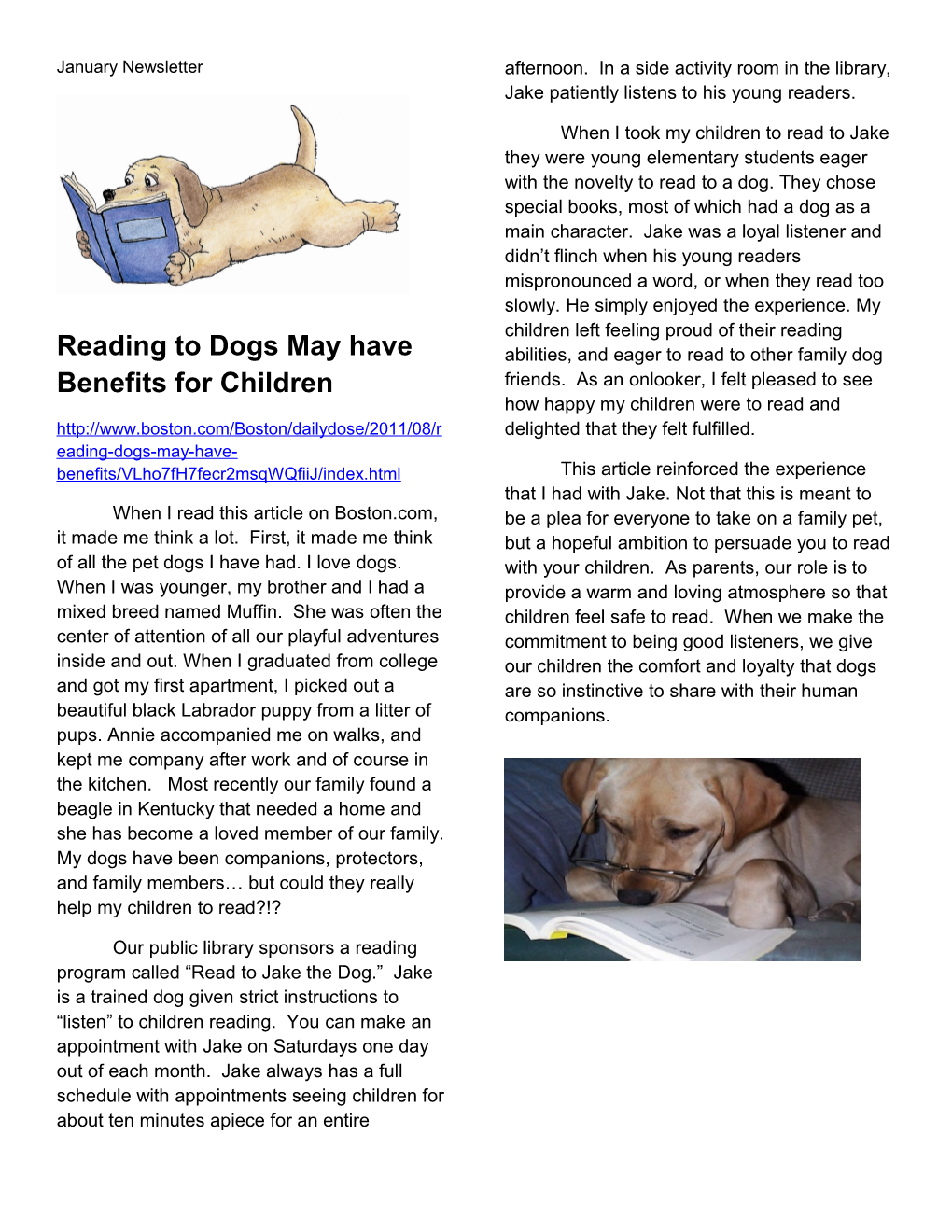 Reading to Dogs May Have Benefits for Children