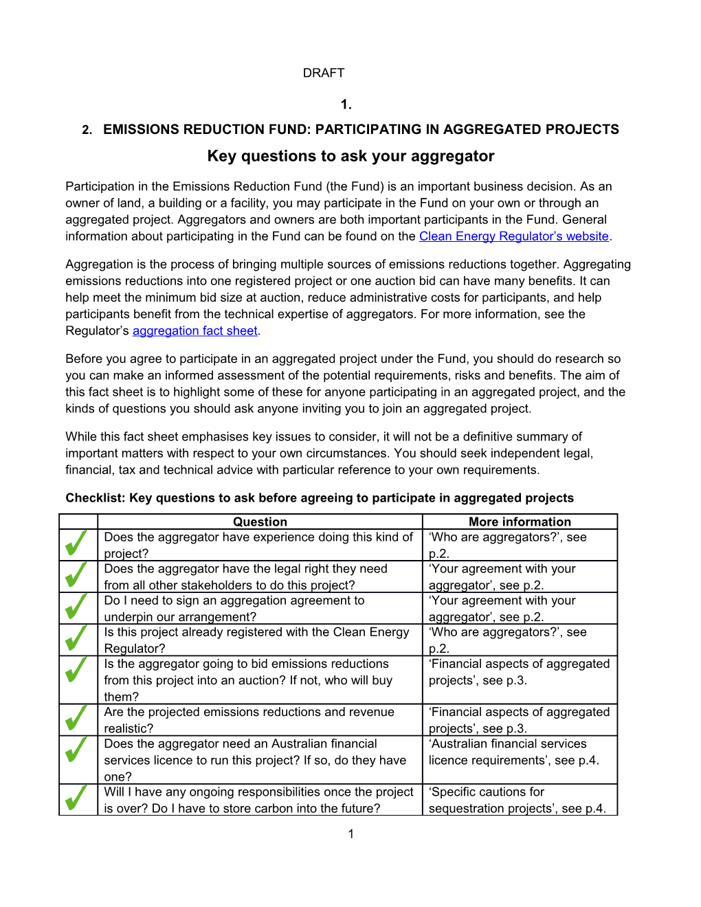 ERF: Participating in Aggregated Projects - Key Questions to Ask Your Aggregator