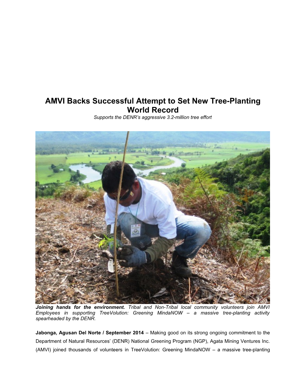 Amvibacks Successful Attempt to Set New Tree-Planting World Record