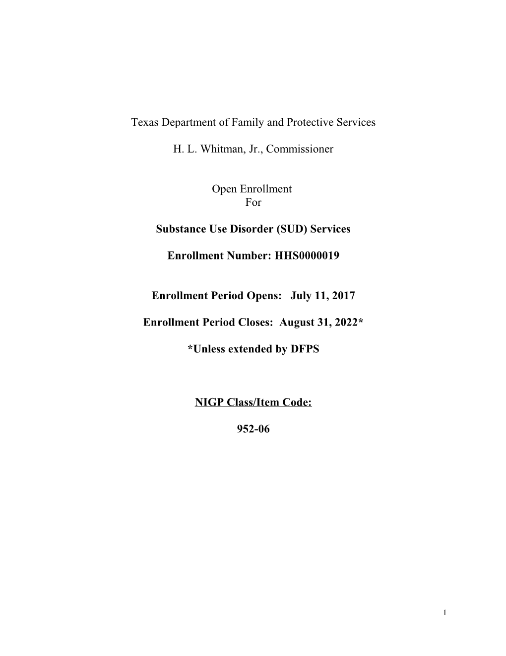 Texas Department of Family and Protective Services