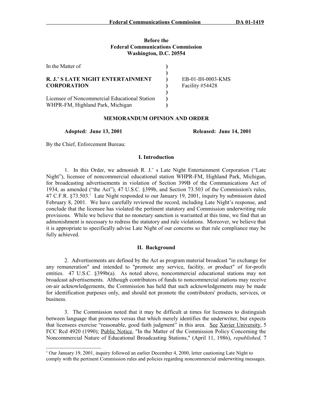 Memorandum Opinion and Order s23