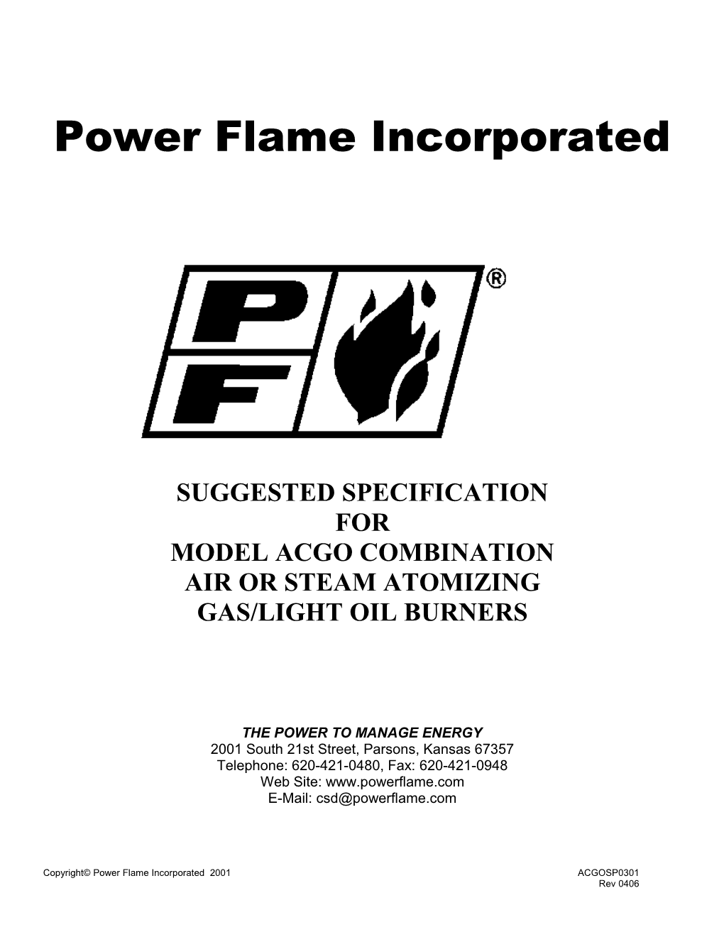 Power Flame Incorporated