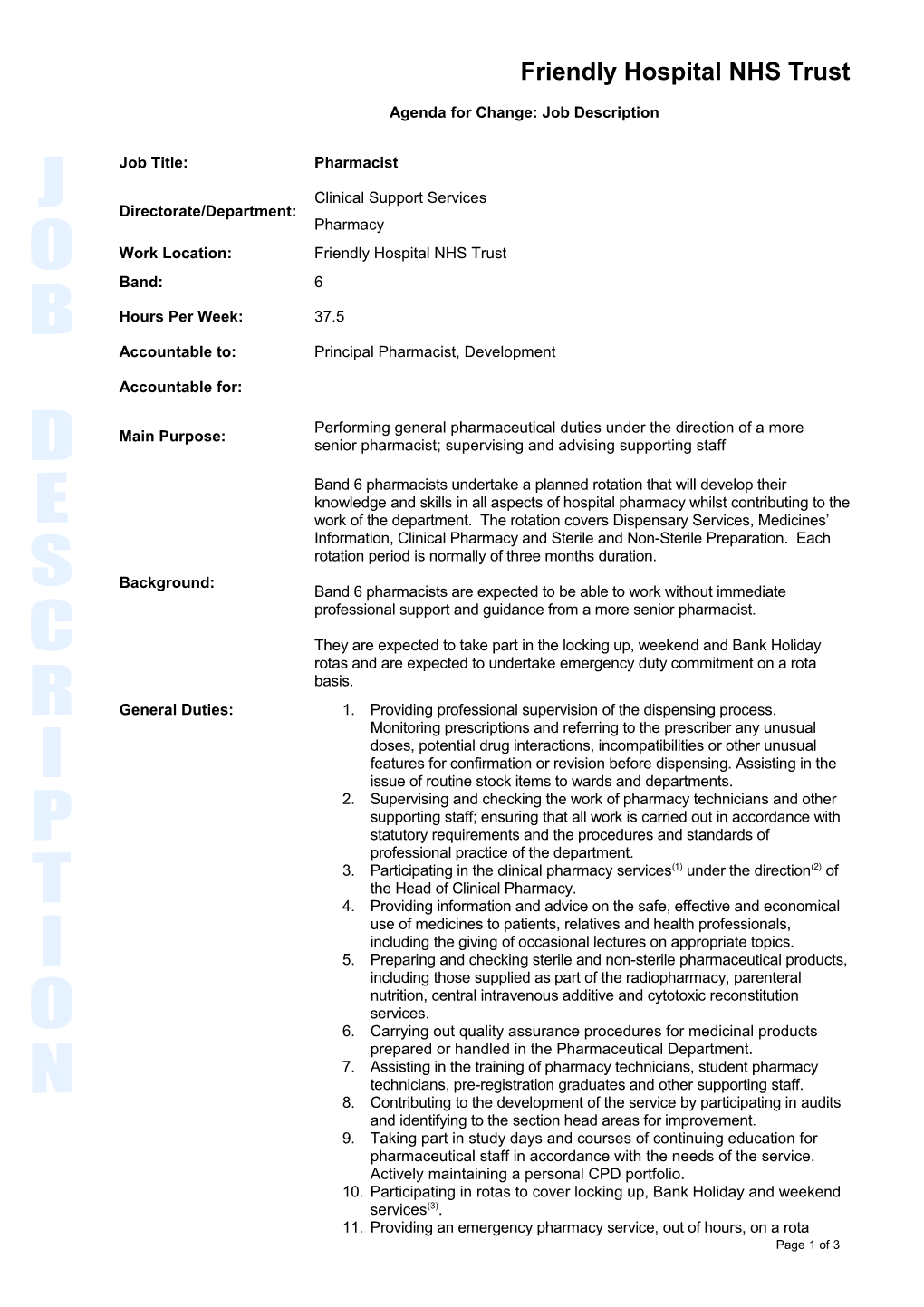 Job Description Template s8