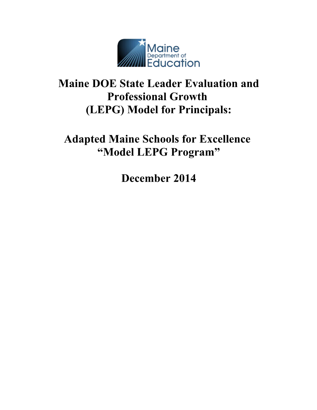 (LEPG) Model for Principals