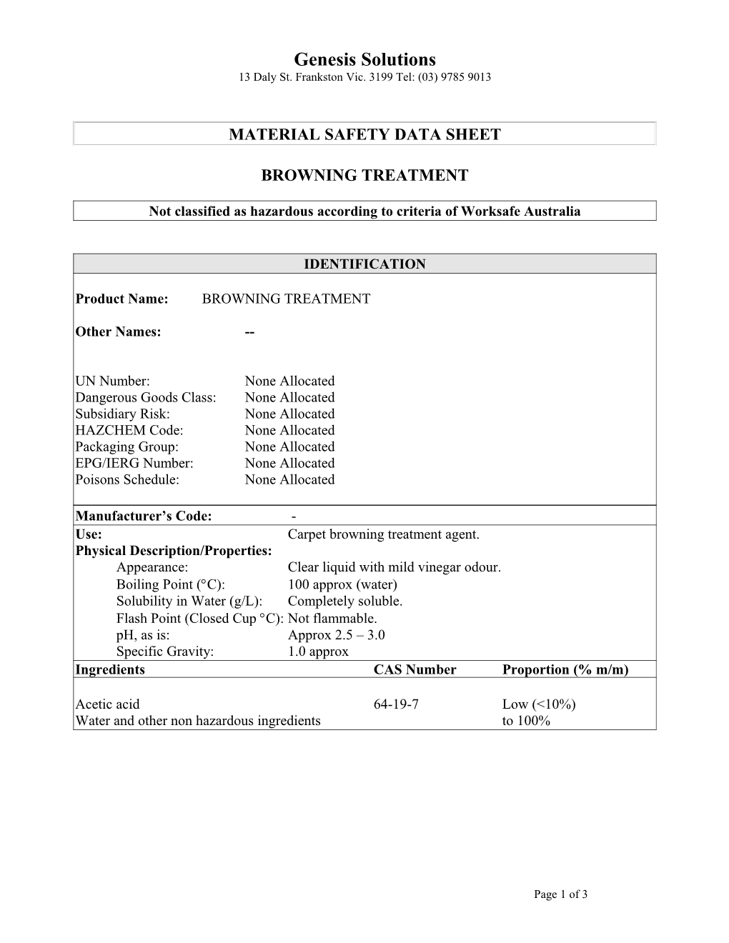 Material Safety Data Sheet s37