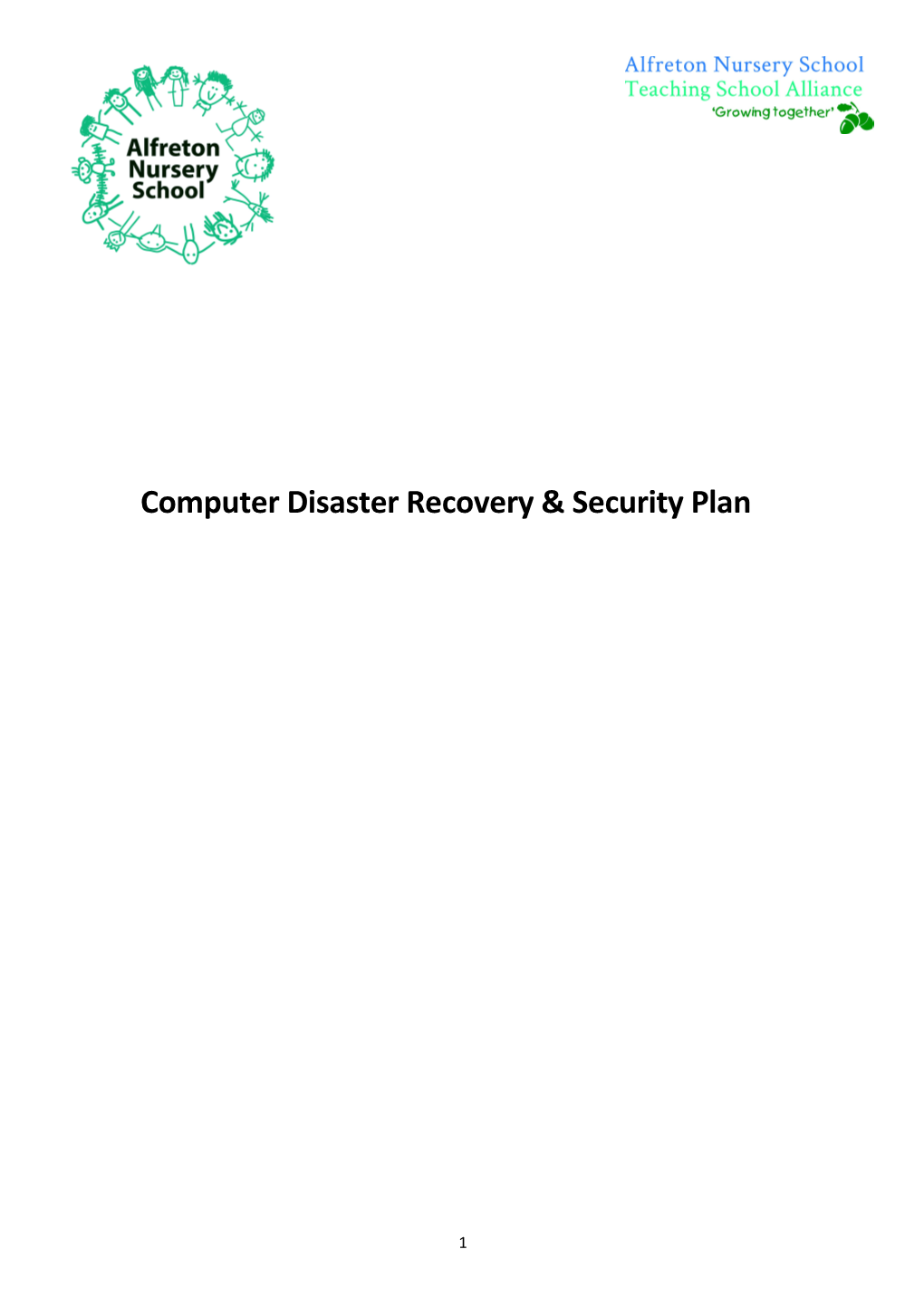 Computer Disaster Recovery & Security Plan