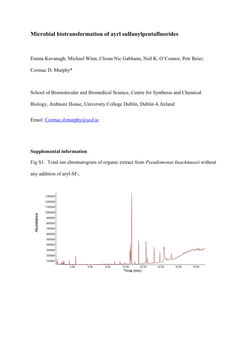 Microbial Biotransformation of Ayrl Sulfanylpentafluorides