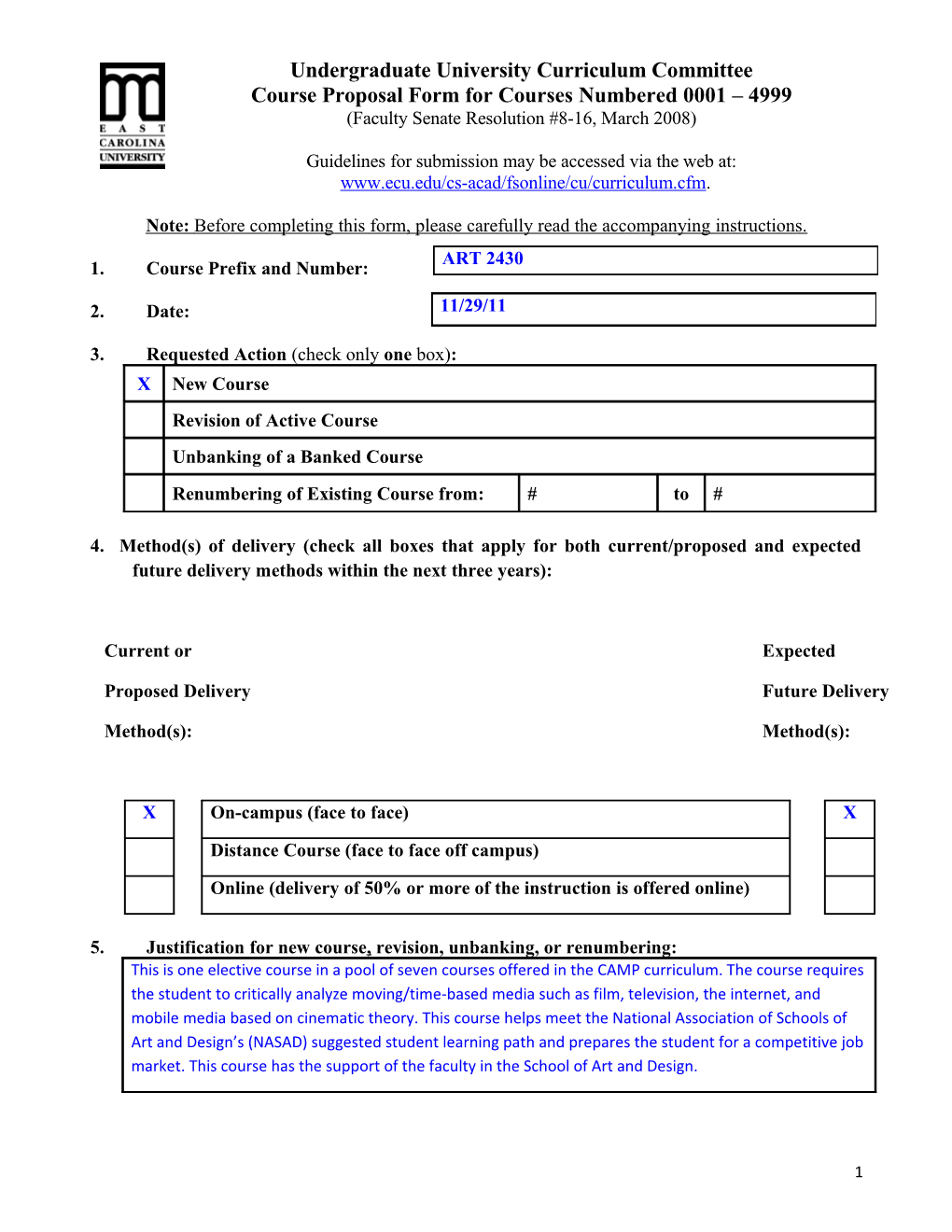 Overview of Undergraduate Curriculum Development s5