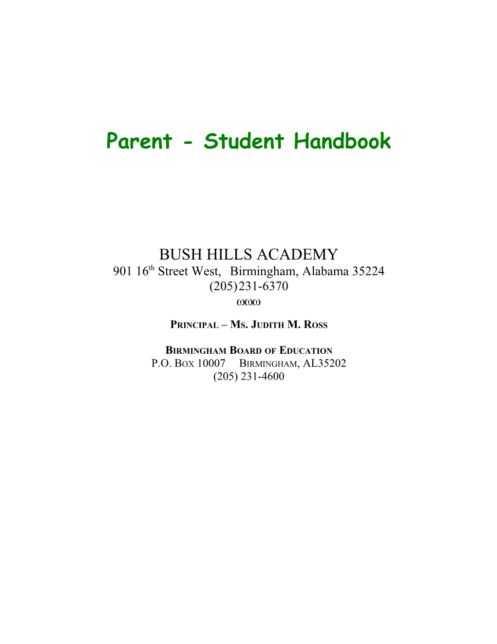 Parent - Student Handbook s4