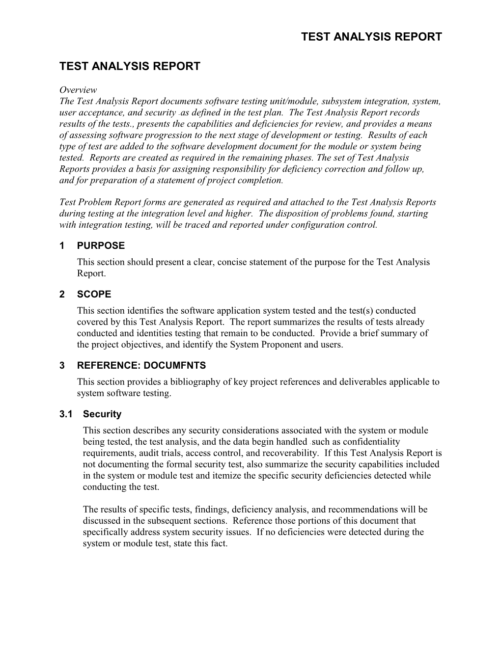 Test Analysis Report