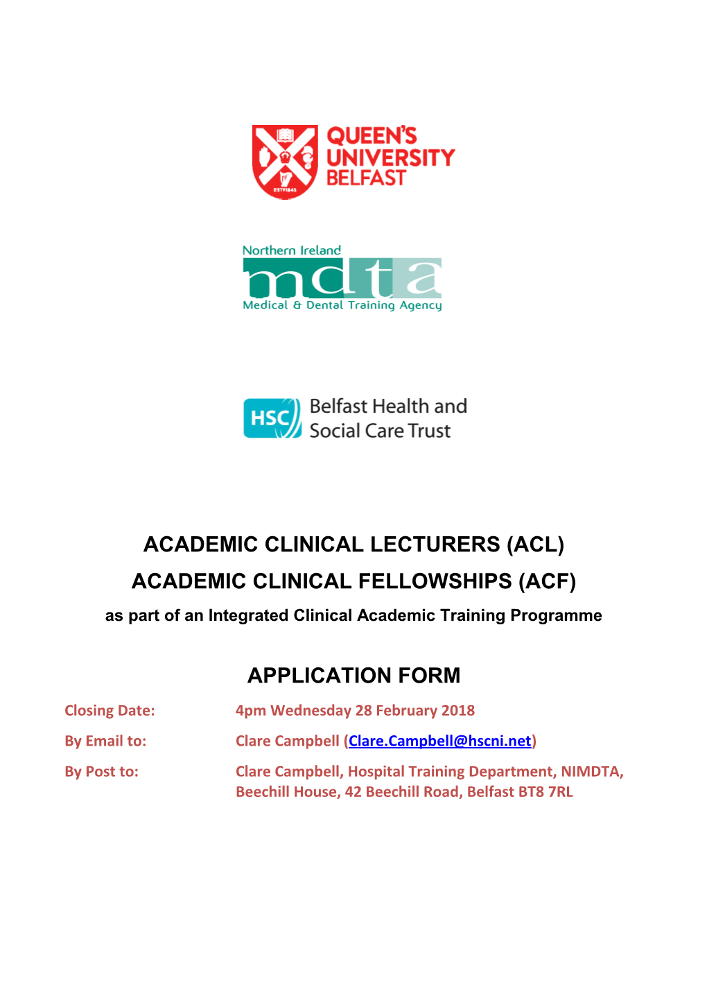 Academic Clinical Lecturers (Acl)