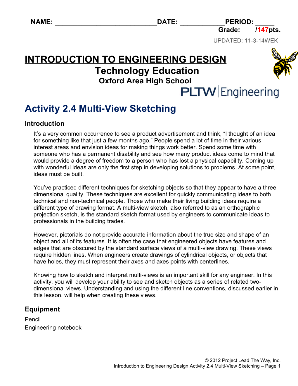 Activity 2.4 Multi-View Sketching