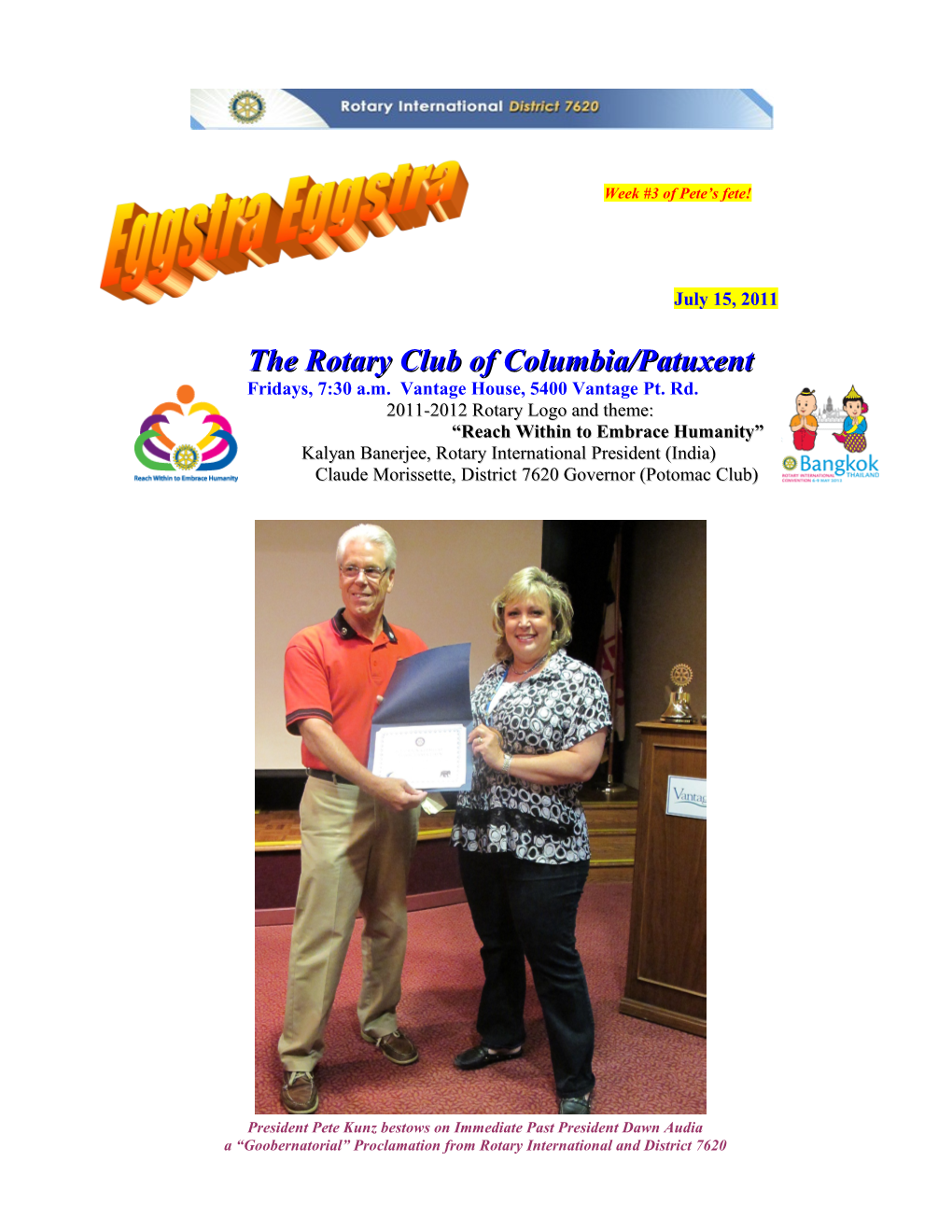 The Rotary Club of Columbia/Patuxent