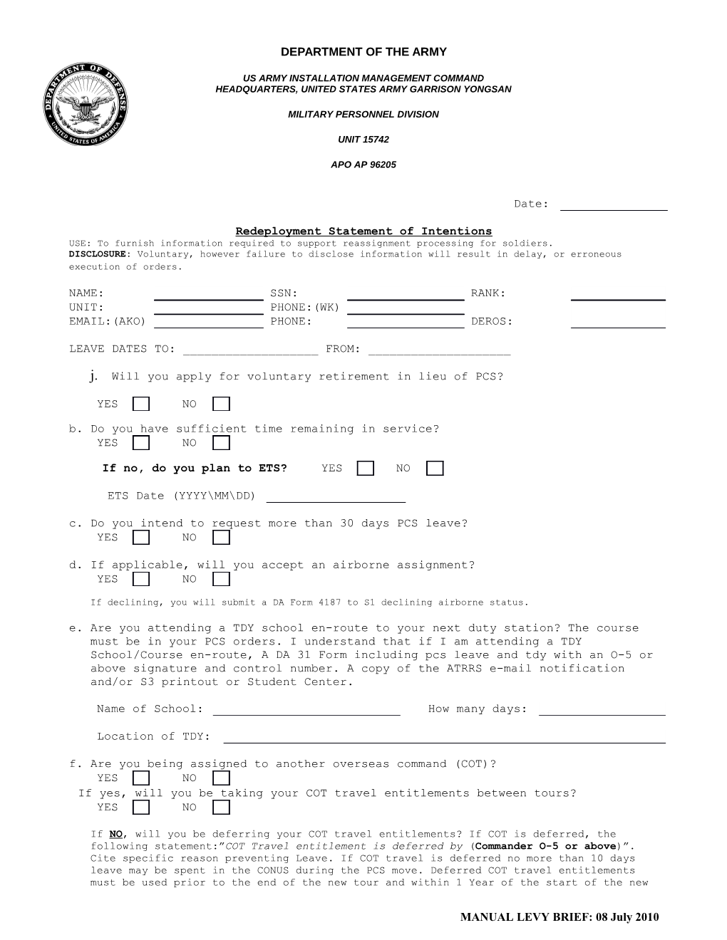 Manual Levy Brief