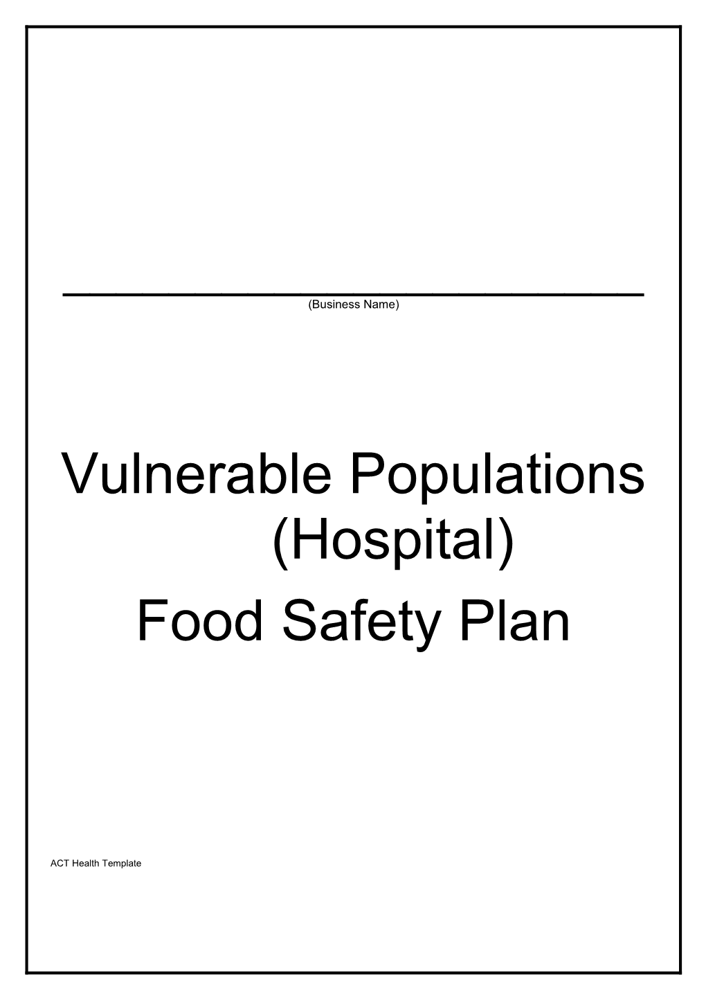 Vulnerable Populations Template