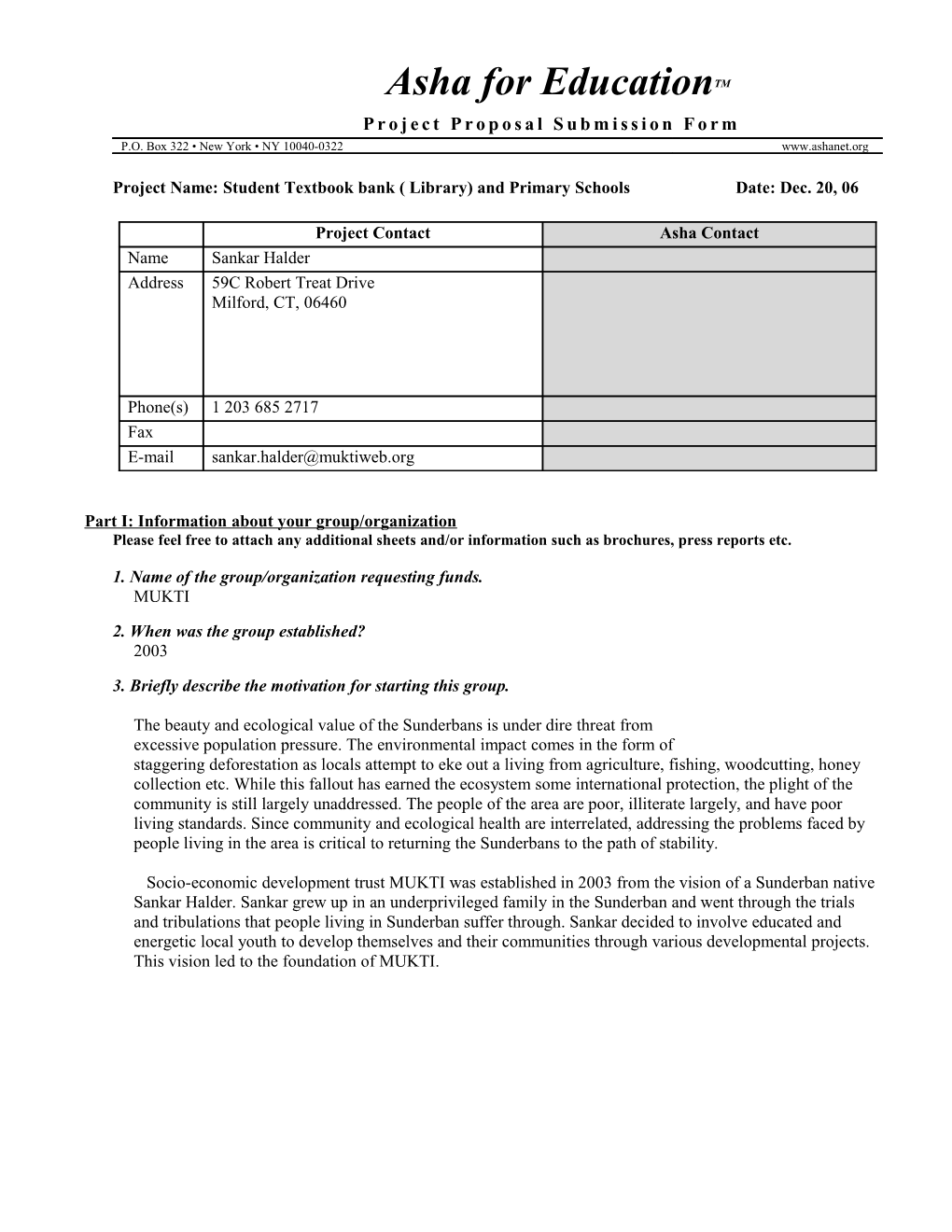 Application for Project Funding s11