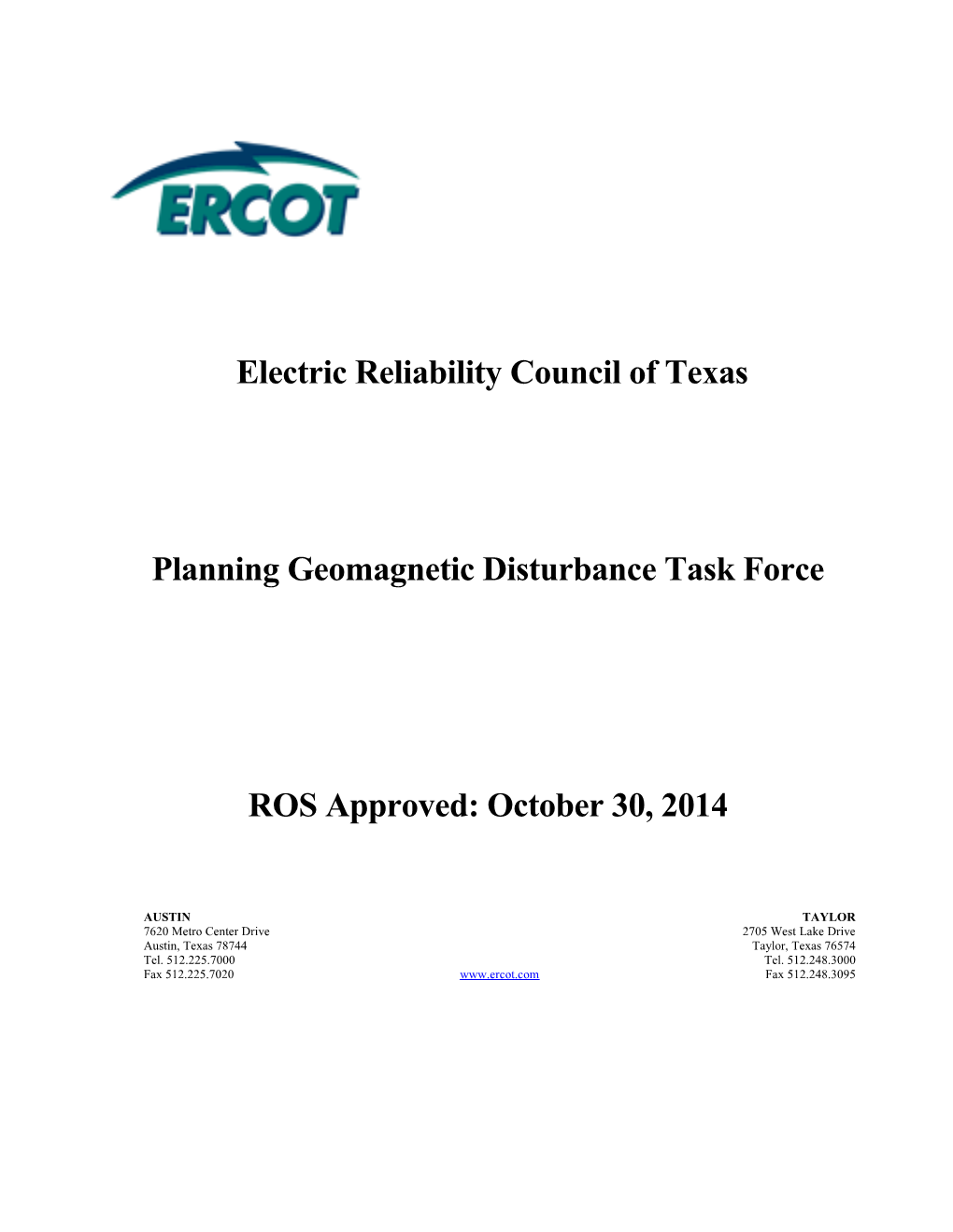 Electric Reliability Council of Texas s1
