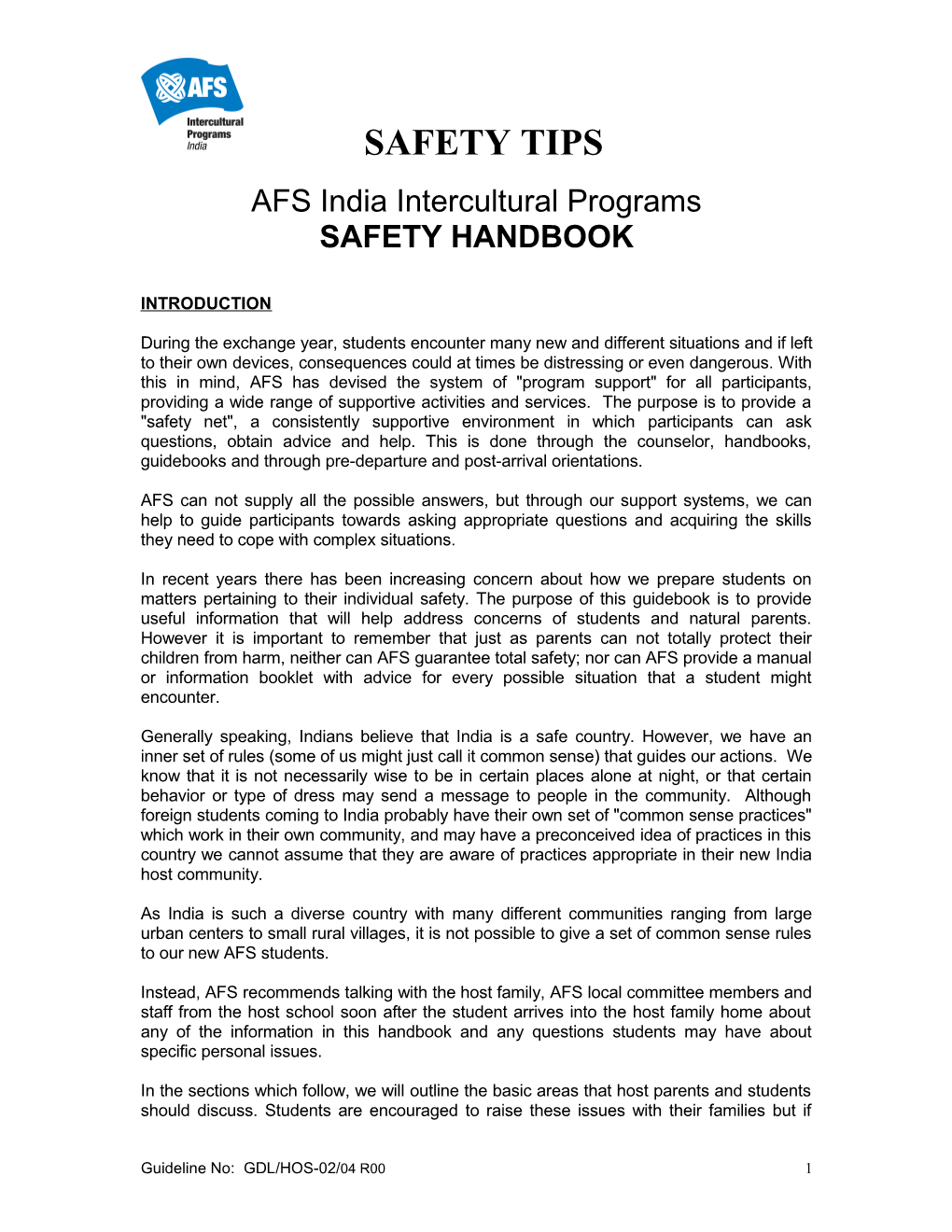 AFS India Intercultural Programs