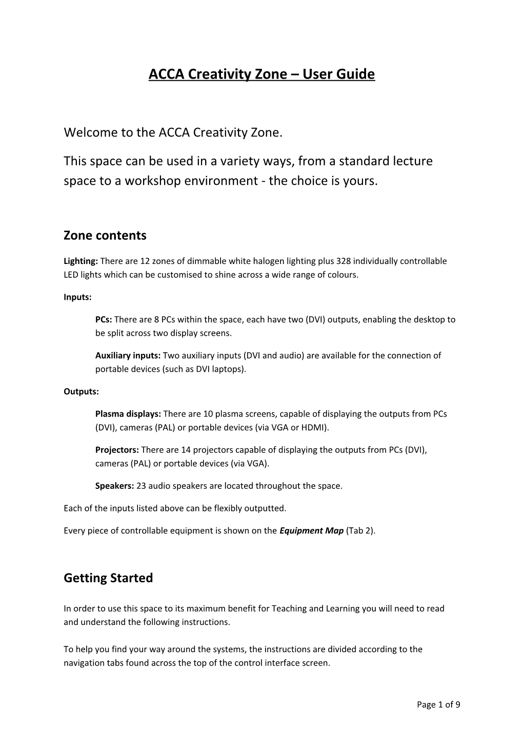 ACCA Creativity Zone