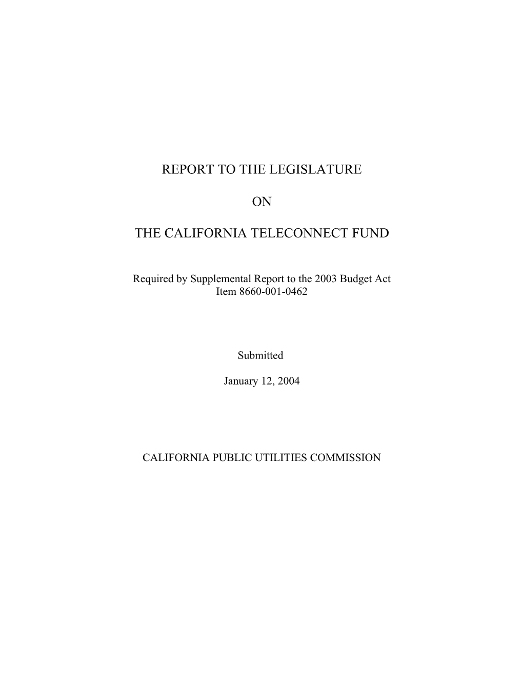 The California Teleconnect Fund