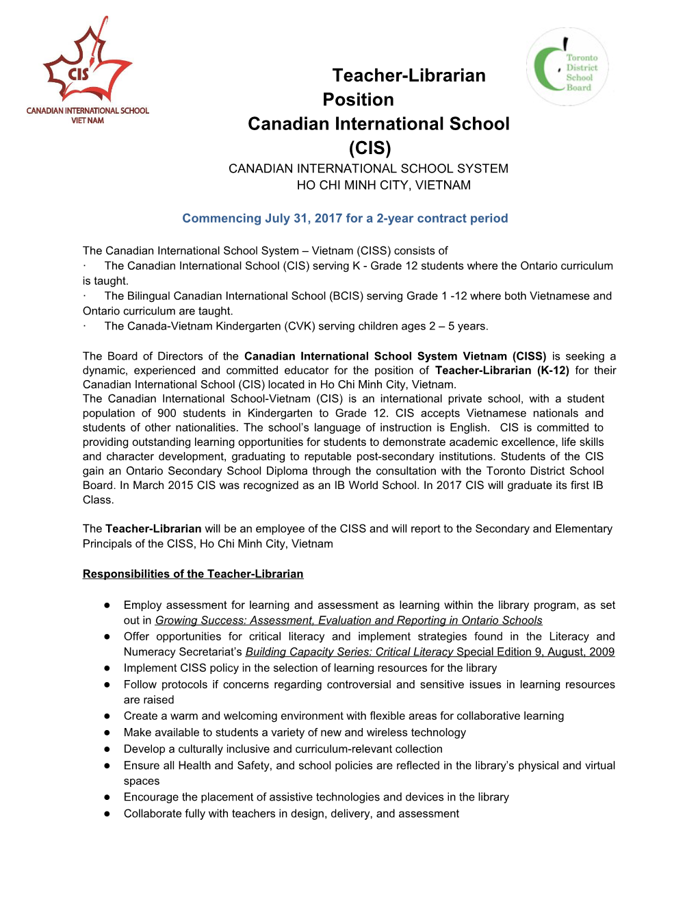 Canadian International School (CIS)