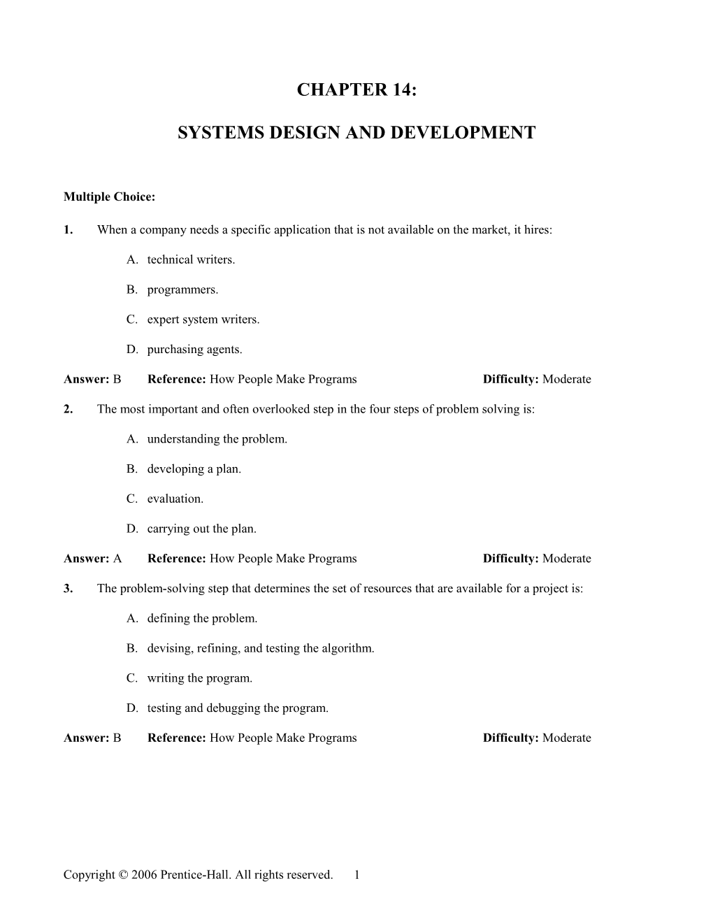 Chapter 14: Systems Design and Development