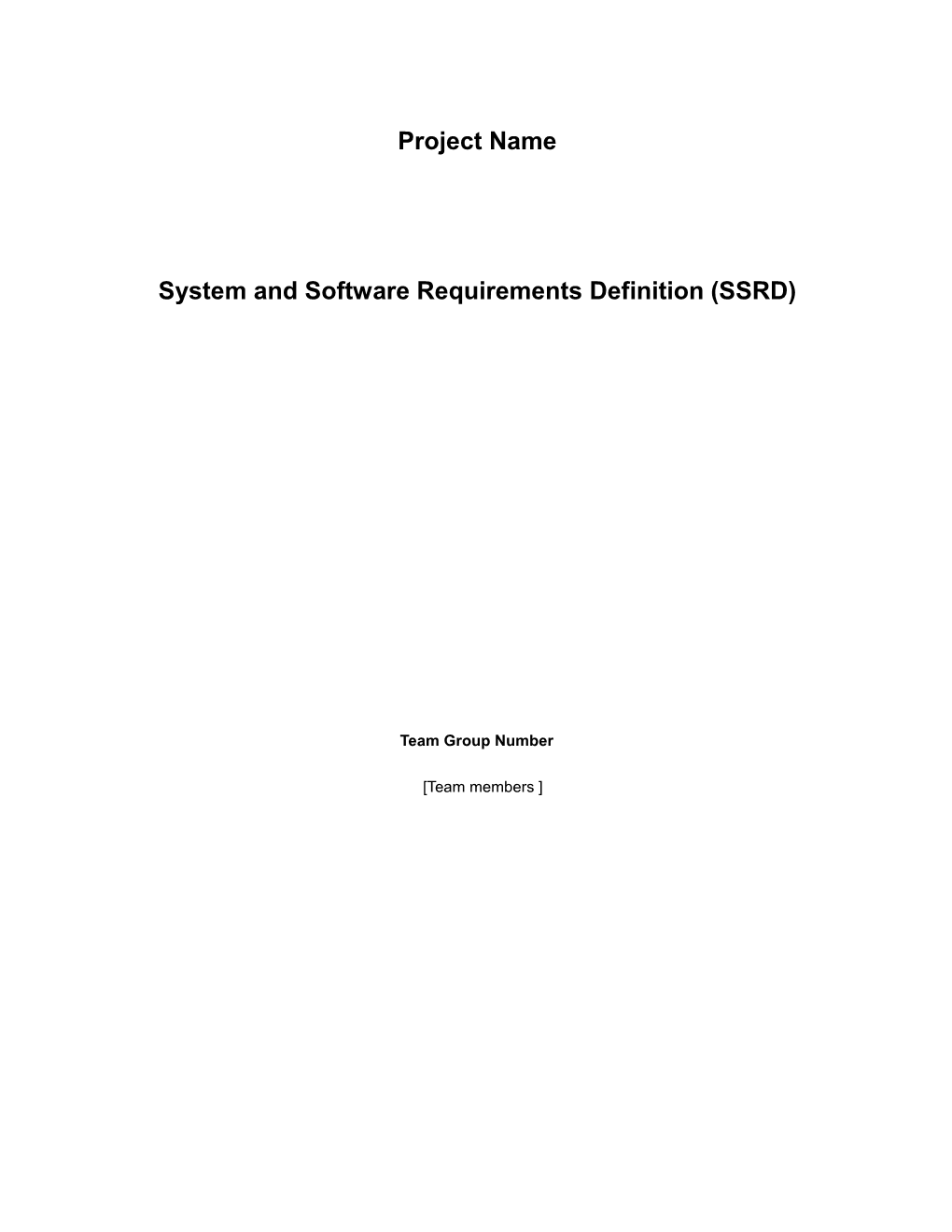 System and Software Requirements Definition