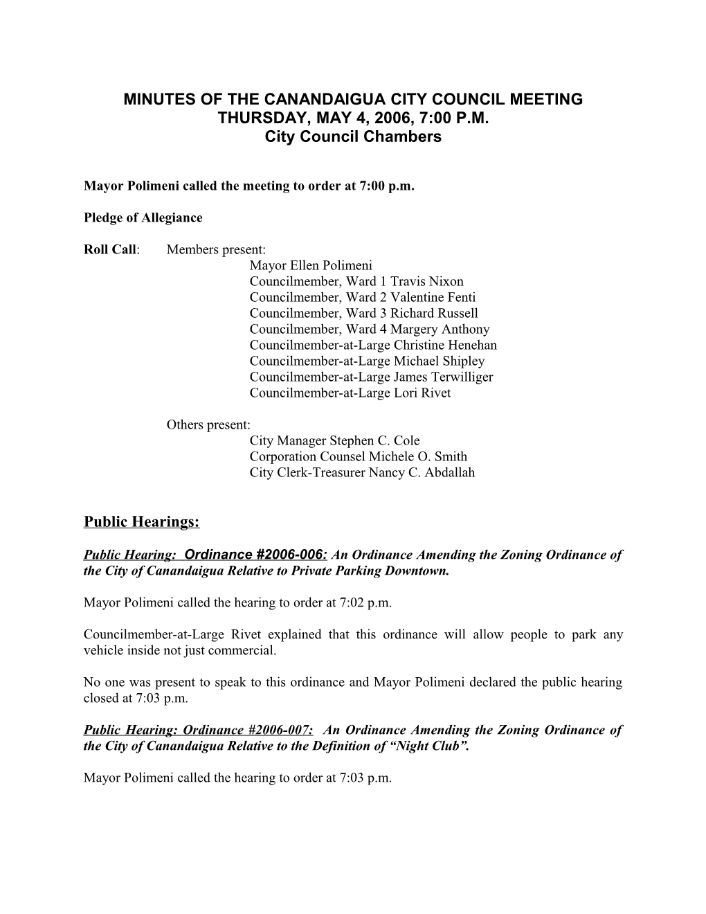 City Council Agenda s1