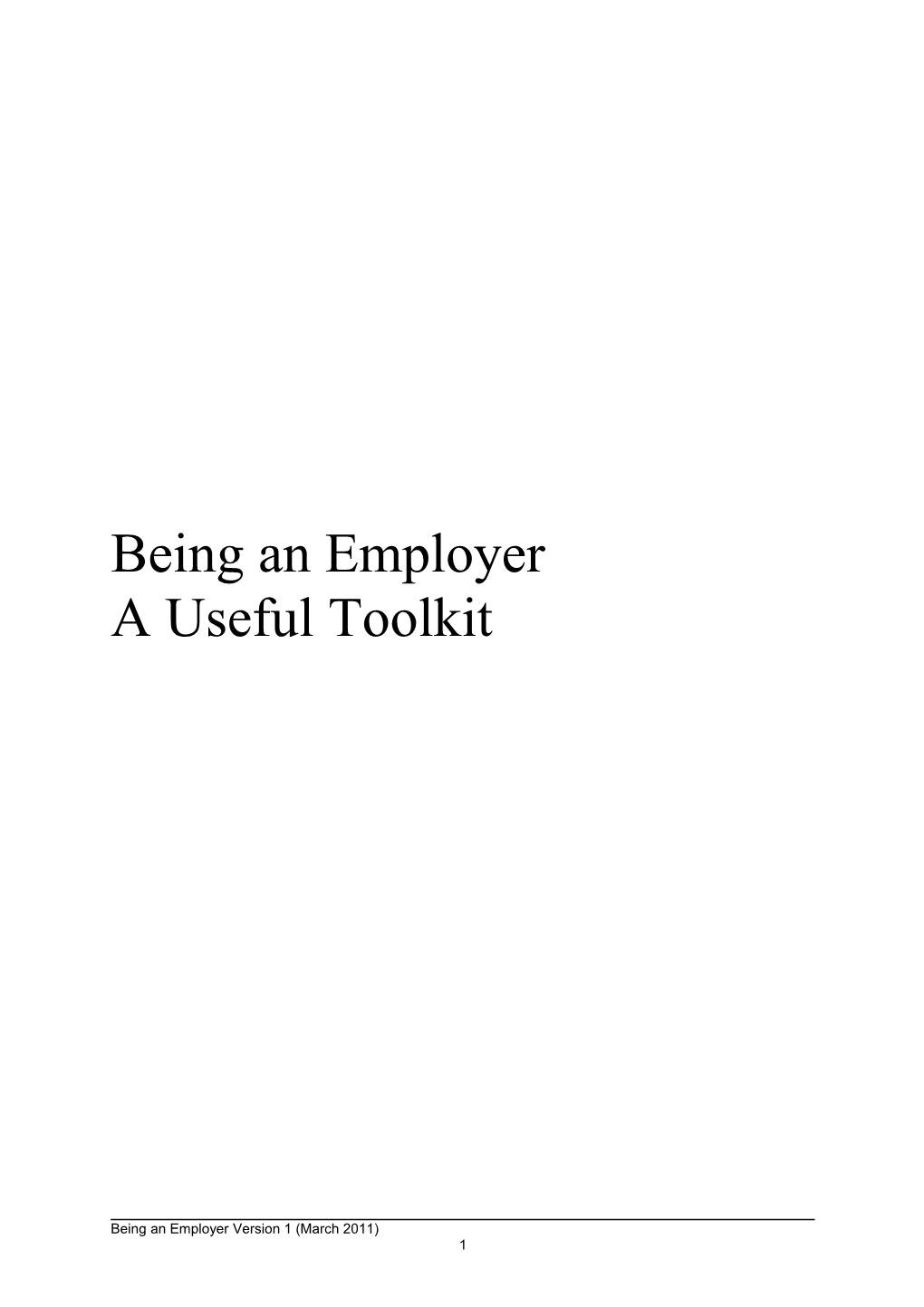 Being an Employer