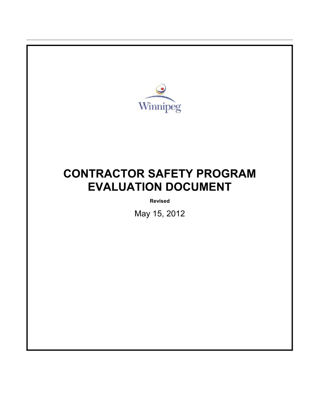 Assessment Document for City Wpg