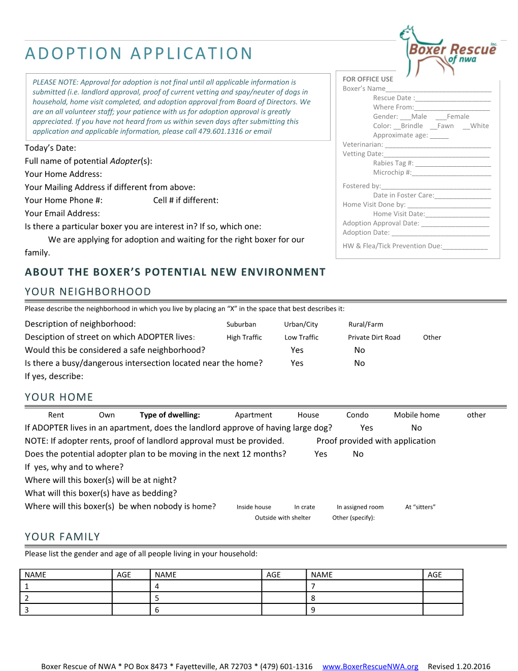 Owner Relinquishment Agreement