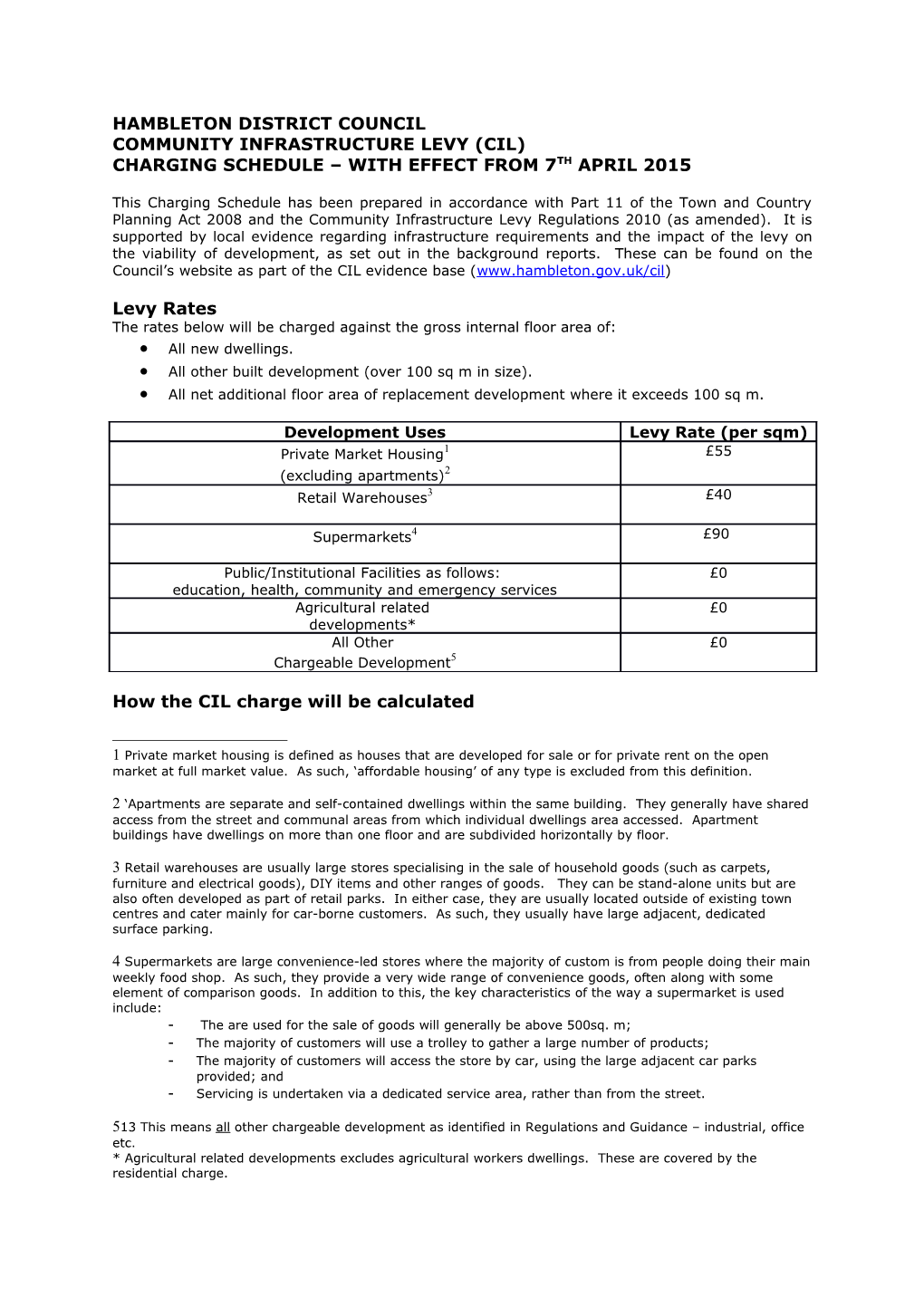 Community Infrastructure Levy (Cil)