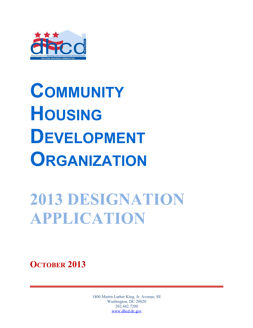 Department of Housing and Community Development (DHCD)